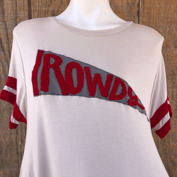SOLD Judith March Rowdy Varsity Tunic Tee Shirt - Picture 3 of 7